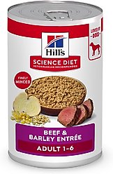 Hill's Science Diet Adult Beef & Barley Entree Wet Dog Food, 13-oz can, case of 12