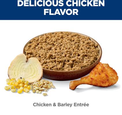 Show full view: Hill's Science Diet Senior Adult 7+ Chicken & Barley Entree Wet Dog Food, 13-oz can, case of 12 slide 5 of 12