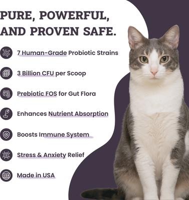 Show full view: Artisanal Paws Digestive Probiotic & Prebiotic Blend Powder Supplement for Cats, 3.8-oz jar slide 3 of 12