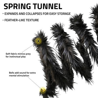 Show full view: Playology Fuzzy Tunnel Cat Toy slide 2 of 7