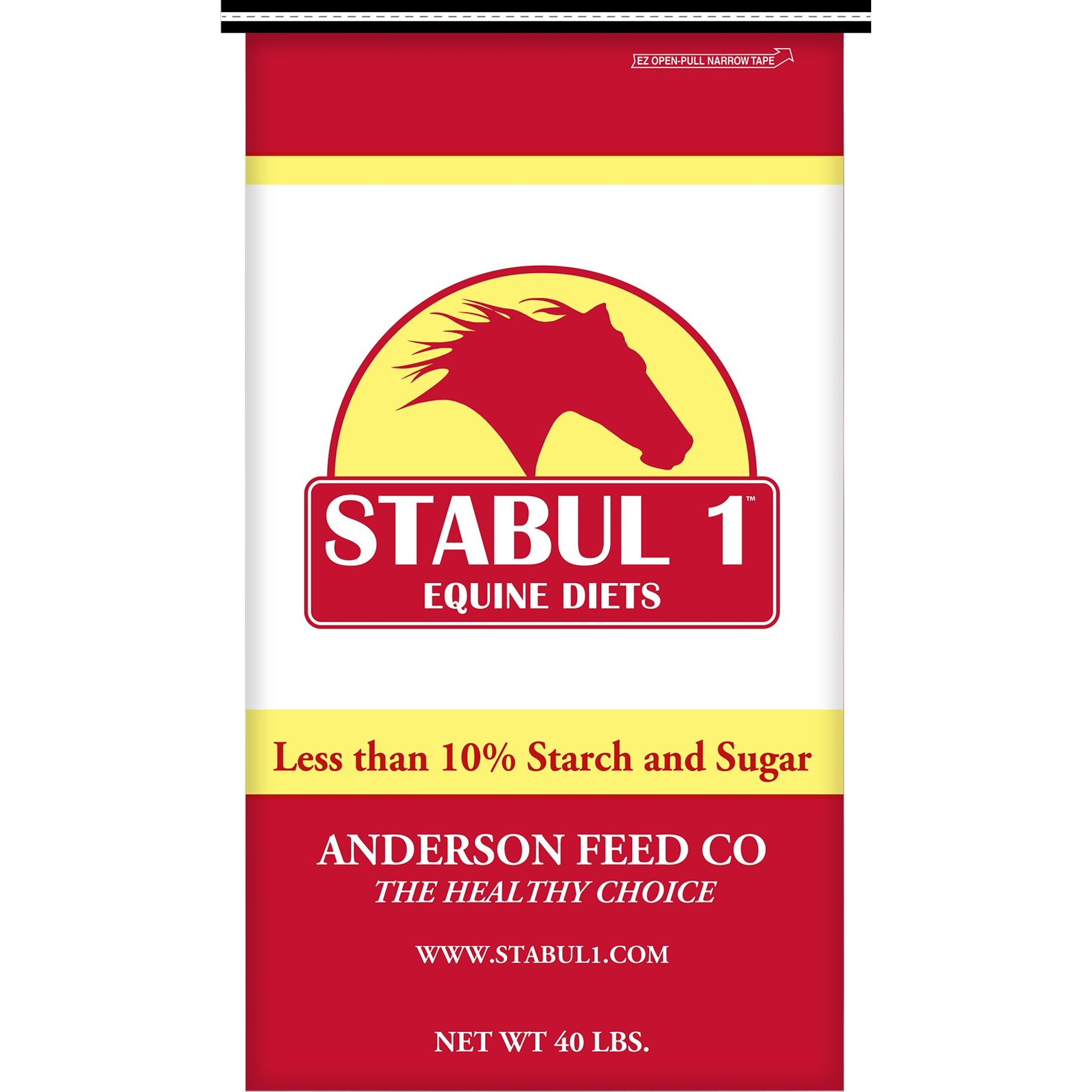 Stabul 1 Plus Fenugreek Low Sugar, Low Starch Horse Feed, 40-lb bag