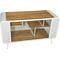 Show in main carousel: Zeus & Ruta Spacious Wood Cat House with Tempered Glass, White slide 1 of 6