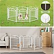 Show in main carousel: Zeus & Ruta Foldable Metal Dog Playpen, White, 24-in, 8 panel slide 3 of 6