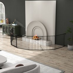 Zeus & Ruta Adjustable Safety Gate Dog Playpen, Black, 29-in, 8 panel slide 2 of 6