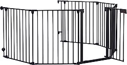 Zeus & Ruta Adjustable Safety Gate Dog Playpen, Black, 29-in, 6 panel slide 2 of 6