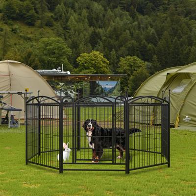 Show full view: Zeus & Ruta Metal Foldable Dog Playpen, Black, 32-in, 8 panel slide 2 of 6