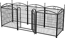 Zeus & Ruta Metal Foldable Dog Playpen, Black, 32-in, 8 panel