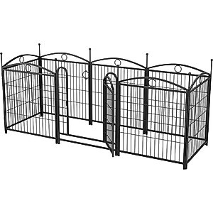 Zeus & Ruta Metal Foldable Dog Playpen, Black, 32-in, 8 panel