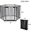 Show in main carousel: Zeus & Ruta Adjustable Safety Gate Dog Playpen, Black, 29-in, 6 panel slide 6 of 6
