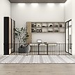 Show in main carousel: Zeus & Ruta Adjustable Safety Gate Dog Playpen, Black, 29-in, 6 panel slide 2 of 6