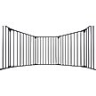 Show in main carousel: Zeus & Ruta Adjustable Safety Gate Dog Playpen, Black, 29-in, 6 panel slide 3 of 6