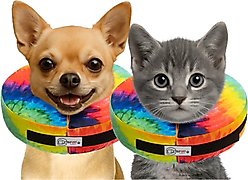 COMFURT COLLAR Stuffed Not Inflatable Dog & Cat Recovery Collar, Tie/Dye, XX-Small slide 1 of 7