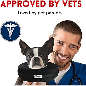 COMFURT COLLAR Stuffed Not Inflatable Dog & Cat Recovery Collar, Cheetah, Large