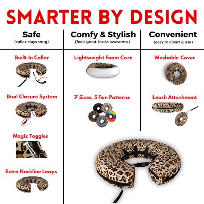 Show full view: COMFURT COLLAR Stuffed Not Inflatable Dog & Cat Recovery Collar, Tie/Dye, XX-Small slide 4 of 9