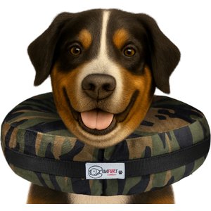COMFURT COLLAR Stuffed Not Inflatable Dog & Cat Recovery Collar, Camo, XX-Large