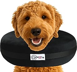 COMFURT COLLAR Stuffed Not Inflatable Dog & Cat Recovery Collar, Black, X-Large