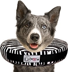 COMFURT COLLAR Stuffed Not Inflatable Dog & Cat Recovery Collar, Zebra, Large
