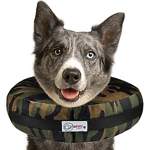 COMFURT COLLAR Stuffed Not Inflatable Dog & Cat Recovery Collar, Camo, Large