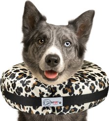 COMFURT COLLAR Stuffed Not Inflatable Dog & Cat Recovery Collar, Cheetah, Large