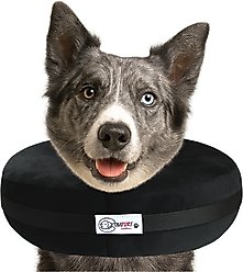 COMFURT COLLAR Stuffed Not Inflatable Dog & Cat Recovery Collar, Black, Large