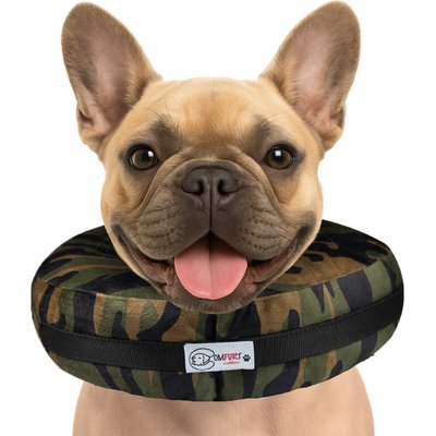 COMFURT COLLAR COMFURT COLLAR Stuffed Not Inflatable Dog & Cat Recovery Collar, Camo, Medium