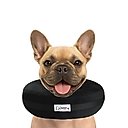 COMFURT COLLAR Stuffed Not Inflatable Dog & Cat Recovery Collar, Black, Medium