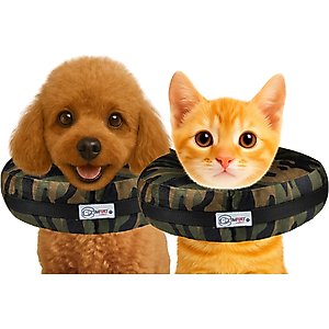 COMFURT COLLAR Stuffed Not Inflatable Dog & Cat Recovery Collar, Camo, X-Small