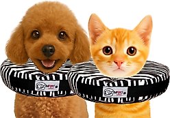 COMFURT COLLAR Stuffed Not Inflatable Dog & Cat Recovery Collar, Zebra, X-Small