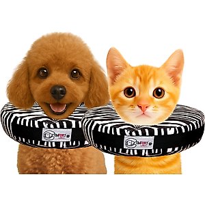 COMFURT COLLAR Stuffed Not Inflatable Dog & Cat Recovery Collar, Zebra, X-Small