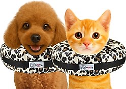 COMFURT COLLAR Stuffed Not Inflatable Dog & Cat Recovery Collar, Cheetah, X-Small