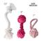 Show in main carousel: Pet Passion Christmas Brady Braided Rope Dog Tug Toy, 3 count, Pink Ombre slide 5 of 7
