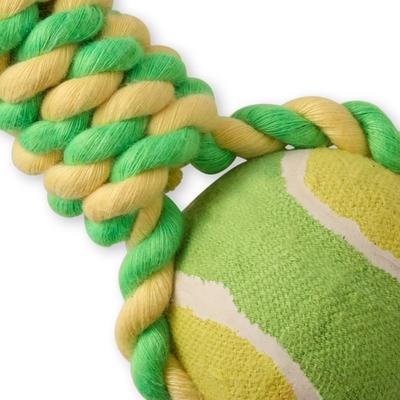 Show full view: Pet Passion Ace Tennis Ball Dog Tug Toy, Yellow slide 3 of 5