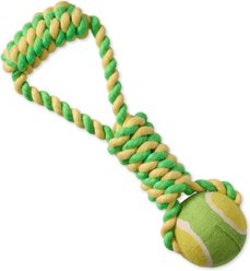 Pet Passion Ace Tennis Ball Dog Tug Toy, Yellow