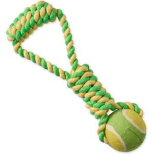 Pet Passion Ace Tennis Ball Dog Tug Toy, Yellow