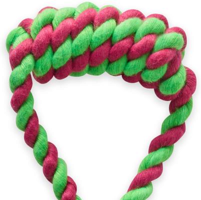 Show full view: Pet Passion Ace Tennis Ball Dog Tug Toy, Pink slide 4 of 5