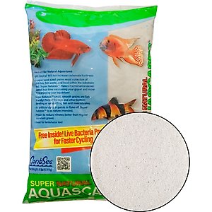 CaribSea Super Naturals Moonlight Freshwater Sand, White, 10-lb bag