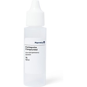 Cyclosporine Compounded Corn Oil Ophthalmic Solution, 1%, 10 mL for Veterinary use