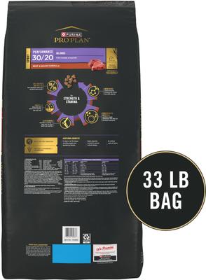 Show full view: Purina Pro Plan Sport Performance All Life Stages High-Protein 30/20 Beef & Bison Formula Dry Dog Food, 33-lb bag slide 3 of 11