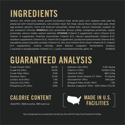 Show full view: Purina Pro Plan Complete Essentials Adult Shredded Blend Salmon & Rice High Protein Formula with Probiotics Dry Dog Food, 33-lb bag slide 7 of 13