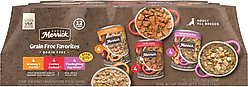 Merrick Favorites Variety Pack Adult Grain-Free Turkey Chicken & Beef Wet Dog Food, 12.7-oz can, case of 12
