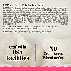 Merrick Lil' Plates Petite Pates Grain-Free Small Breed Wet Dog Food, Variety Pack, 3-oz can, case of 12 slide 2 of 8