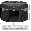 Show in main carousel: Petsfit Portable Waterproof Bottom Dog Playpen with Zipper Removable Mesh Top Cover, Black, Medium: 36 x 36 x 21-in slide 2 of 10