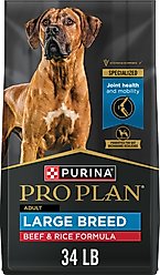 Purina Pro Plan Specialized Beef & Rice Formula High Protein Large Breed Dry Dog Food, 34-lb bag