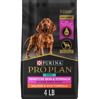 Purina Pro Plan Puppy Sensitive Skin & Stomach Salmon & Rice Dry Dog Food, 4-lb bag slide 1 of 9