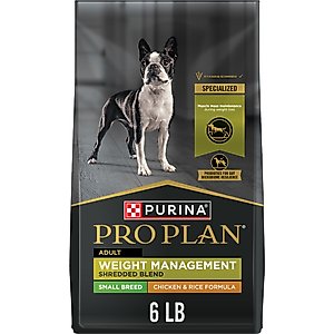 Purina Pro Plan Weight Management Chicken Adult Small Breed Formula Dry Dog Food, 6-lb bag