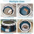 Show in main carousel: Petsfit Portable Waterproof Bottom Dog Playpen with Zipper Removable Mesh Top Cover, Blue, Large: 45.5 x 45.5 x 28.5-in slide 8 of 10
