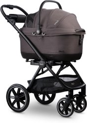 Tavo Pets Maeve iso6X Wind Dog & Cat Car Seat & Roscoe Trek Stroller, Ashen/Black