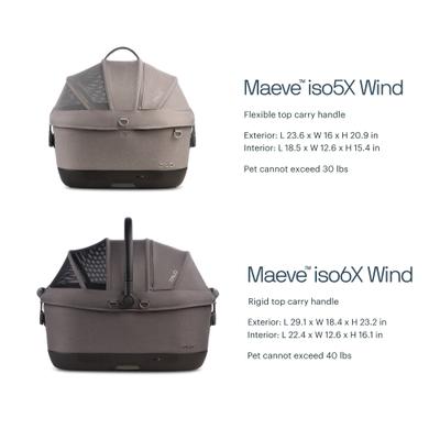 Show full view: Tavo Pets Maeve iso5X Wind Dog & Cat Car Seat, Merle slide 9 of 10