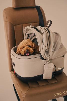 Show full view: Tavo Pets Maeve iso5X Wind Dog & Cat Car Seat & Roscoe Trek Stroller, Merle/Black slide 5 of 10