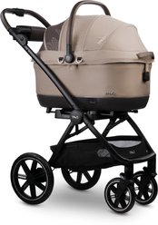 Tavo Pets Maeve iso6X Wind Dog & Cat Car Seat & Roscoe Trek Stroller, Fawn/Chocolate